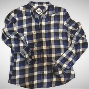 Diesel long sleeve 100% cotton plaid flannel button up shirt size XL